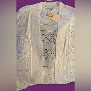 Shrug Sexy party crocheted eyelet
Cream Open-Front Knit Cardigan
Crop style